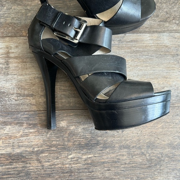 Michael Kors Black Strappy Heels - Picture 2 of 10